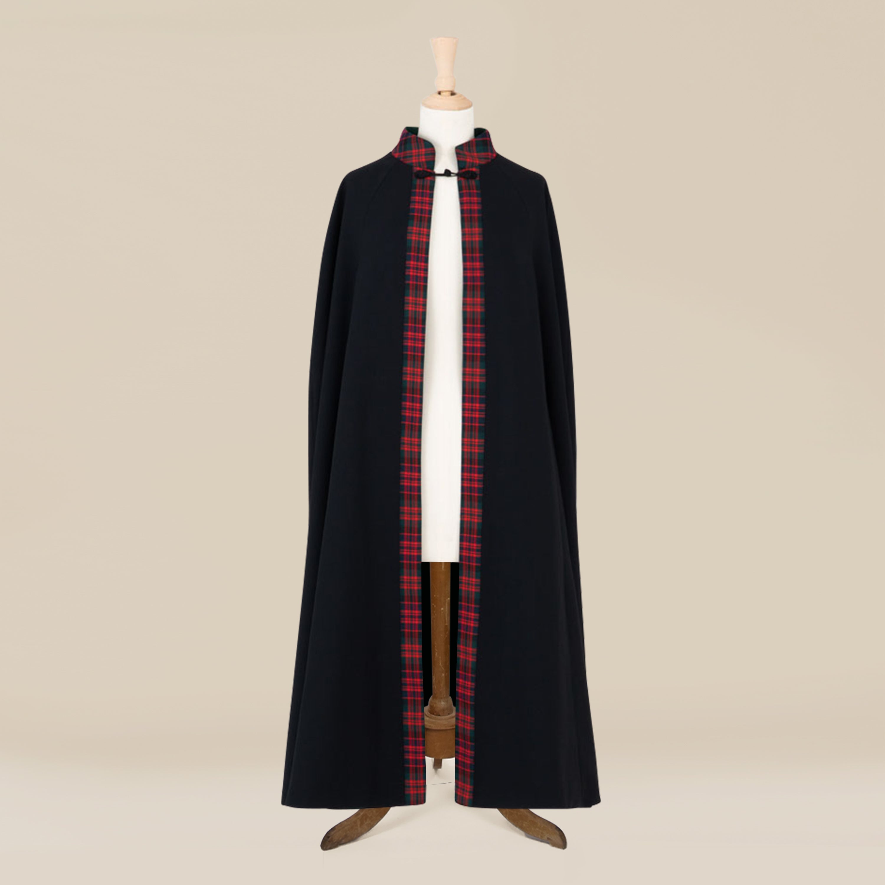 Adult's Cape with Tartan Trim