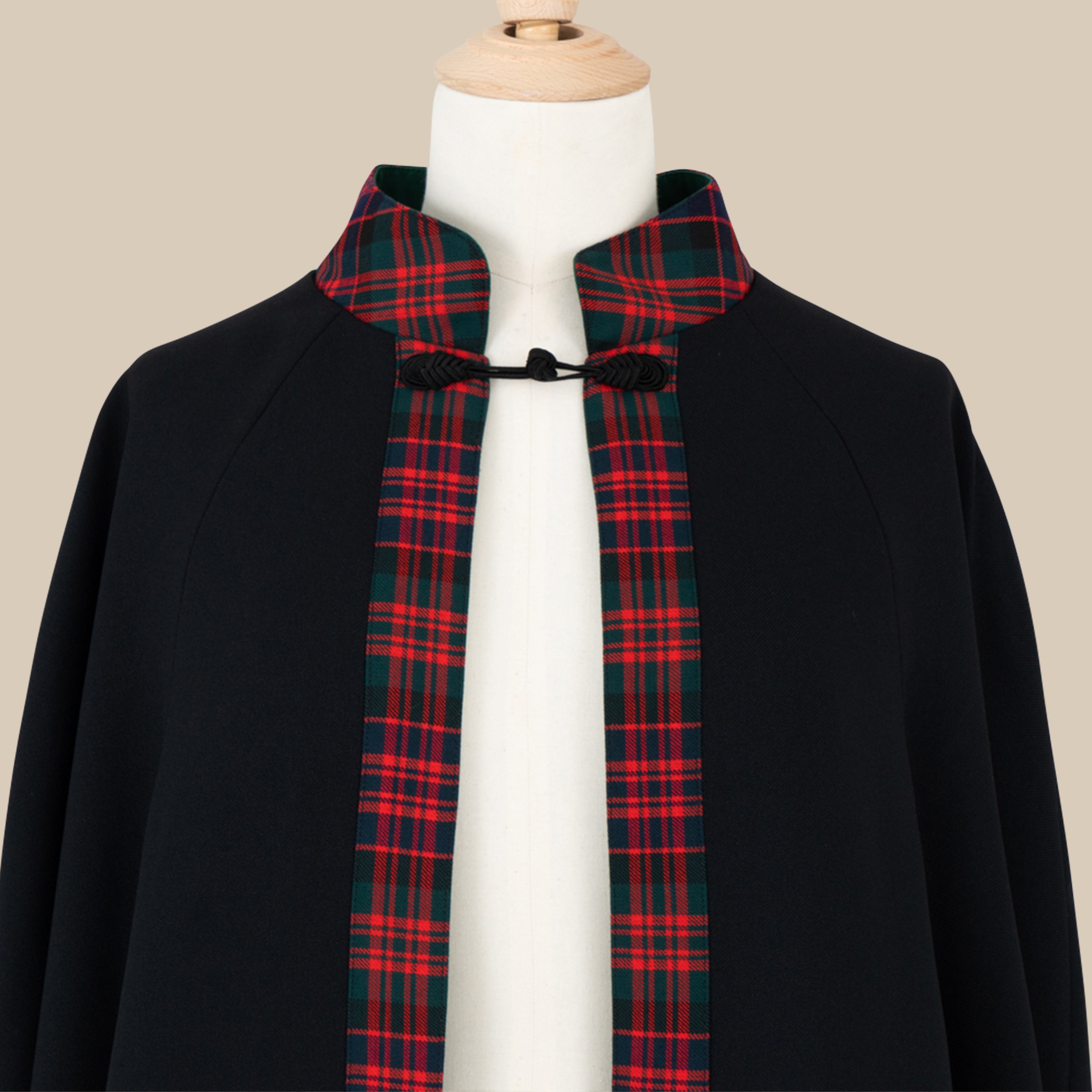 Adult's Cape with Tartan Trim