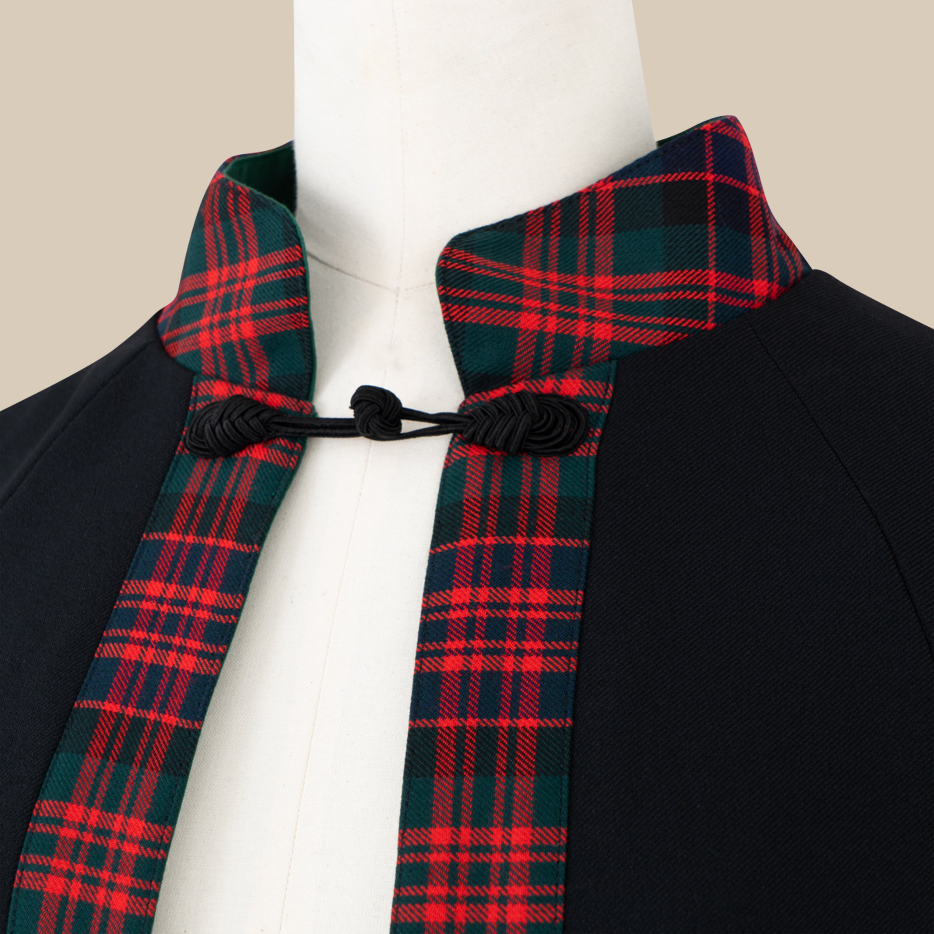Adult's Cape with Tartan Trim