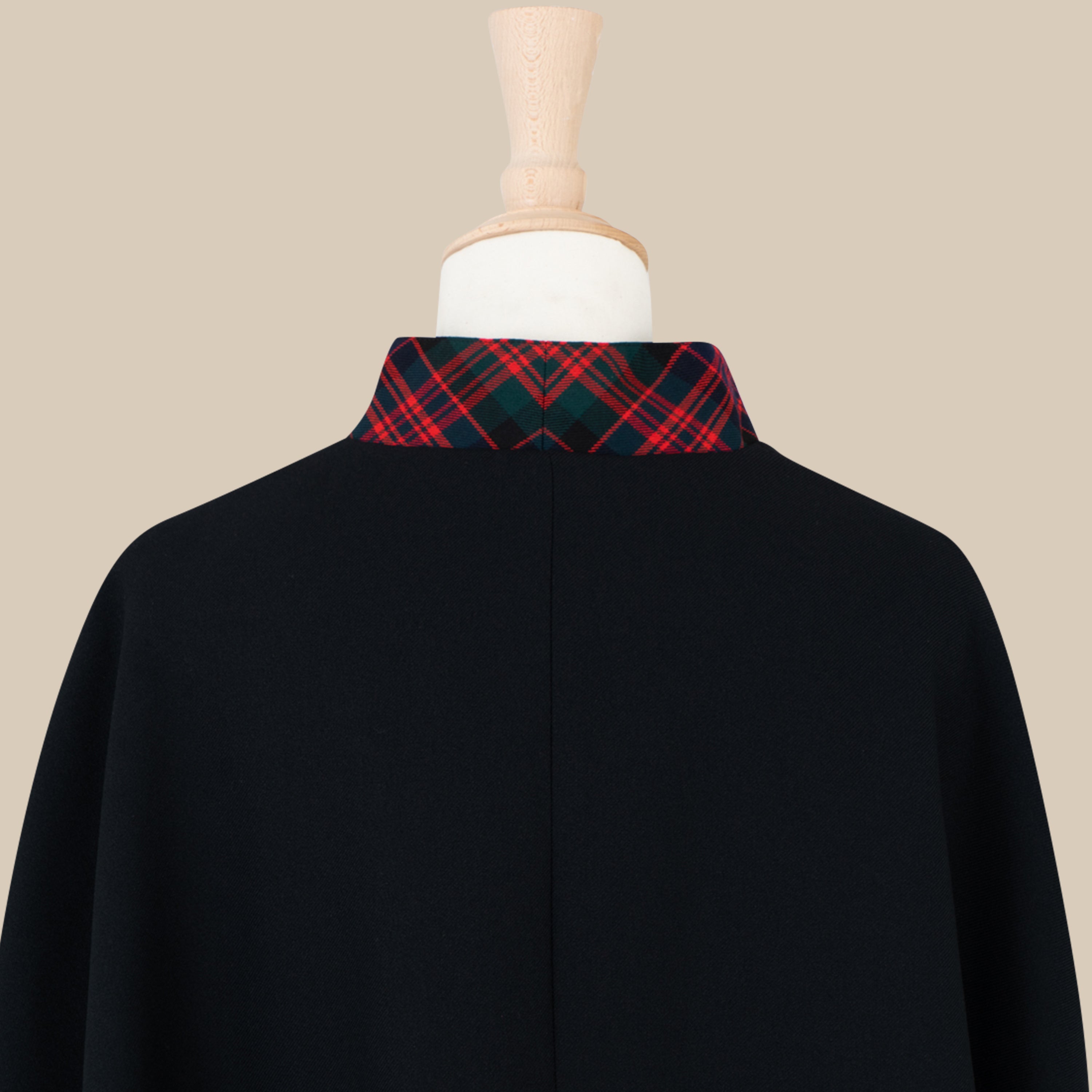 Adult's Cape with Tartan Trim