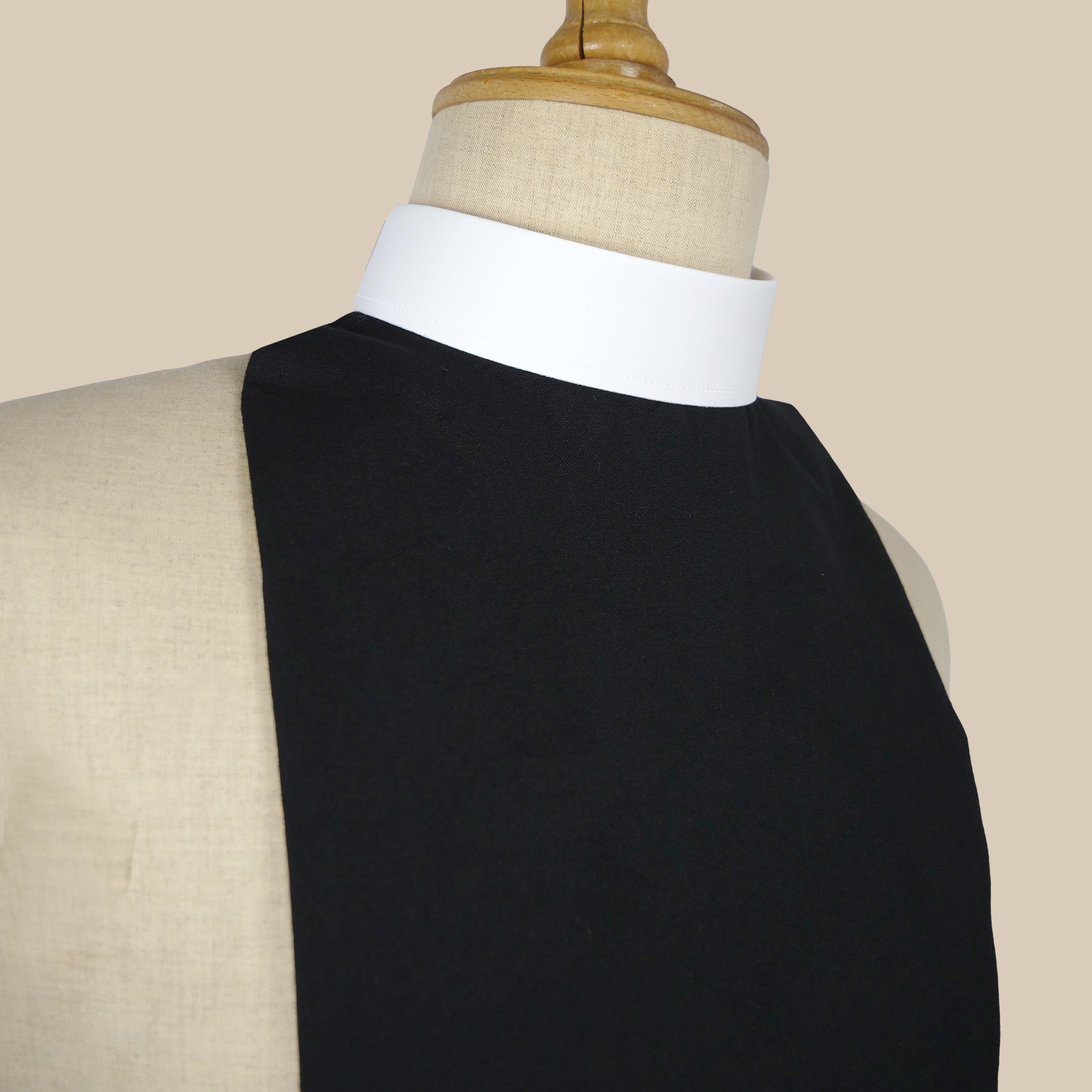 J. Wippell & Co-Black Polywool Bib Stock-Clerical (MEN)