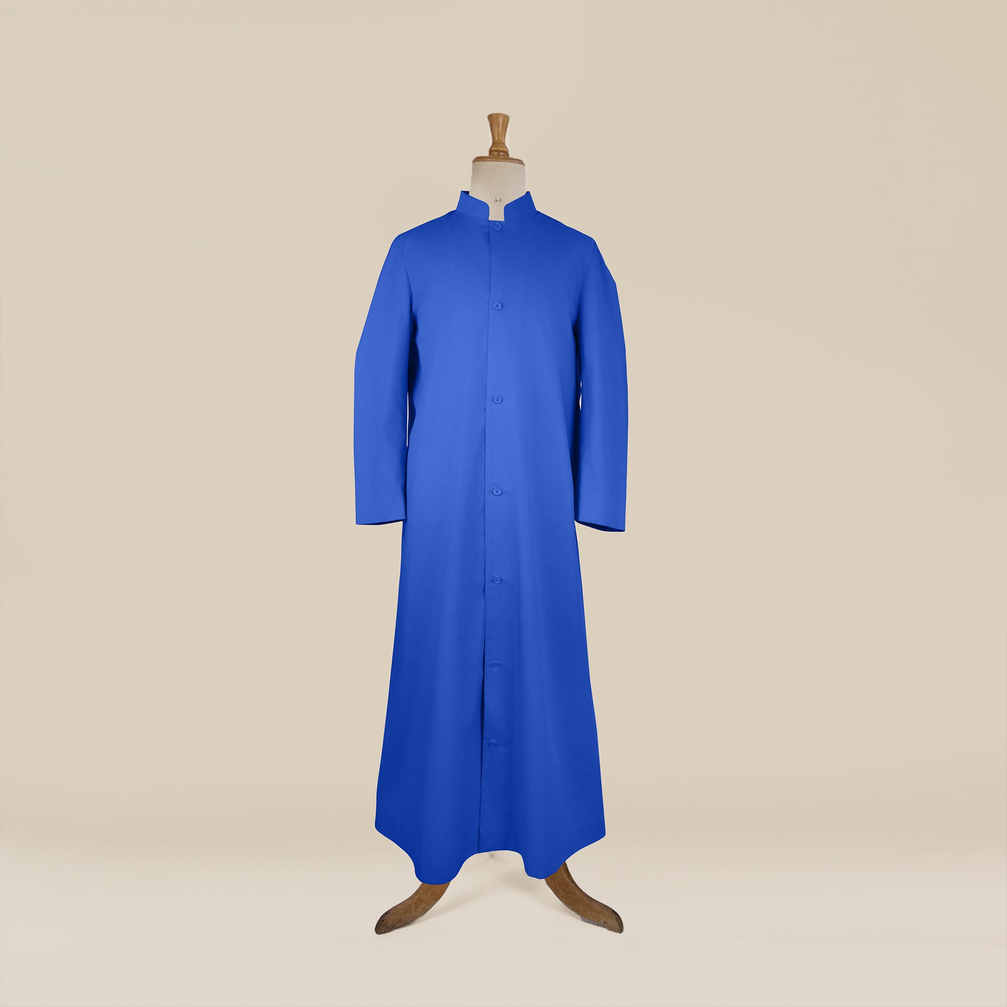 Men's Blue Choir Cassock – Single-breasted