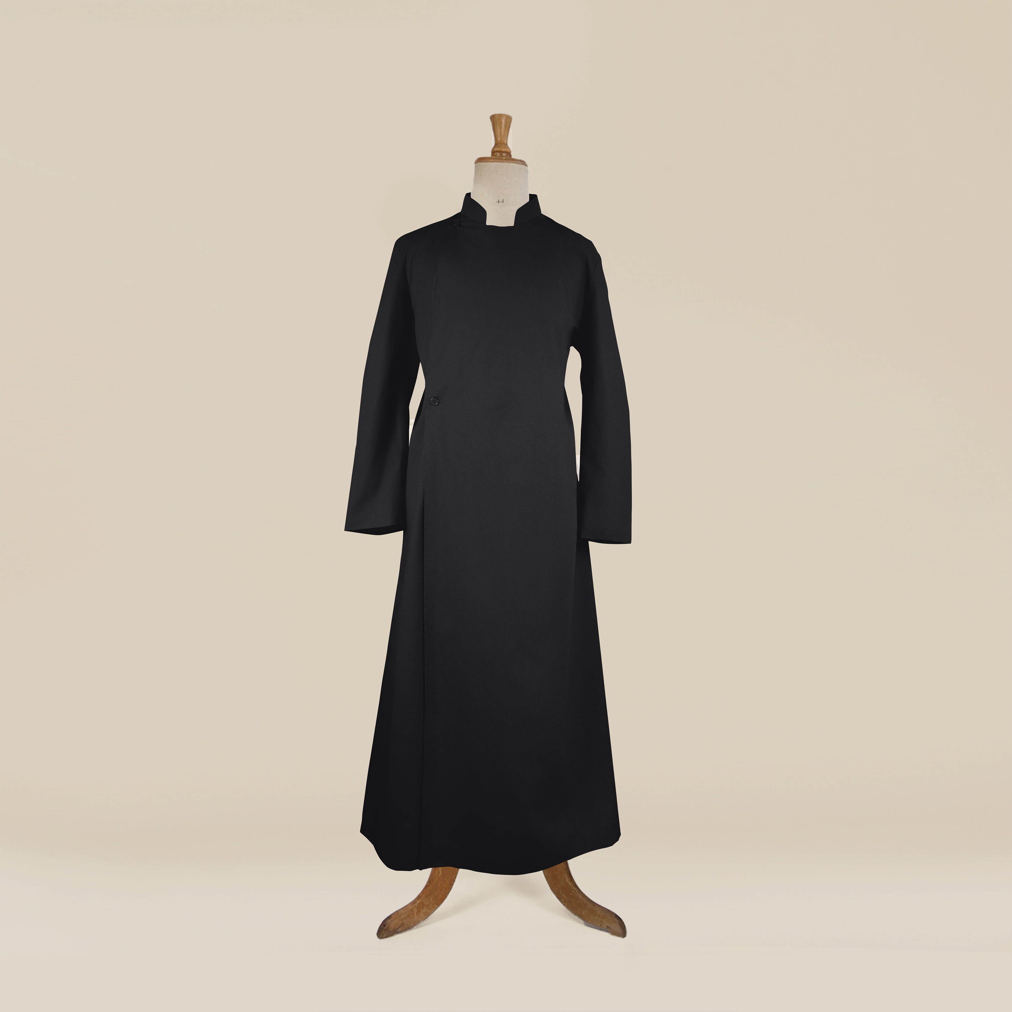 J. Wippell & Co-Men's Black Choir Cassock – Double-breasted-Choir Wear