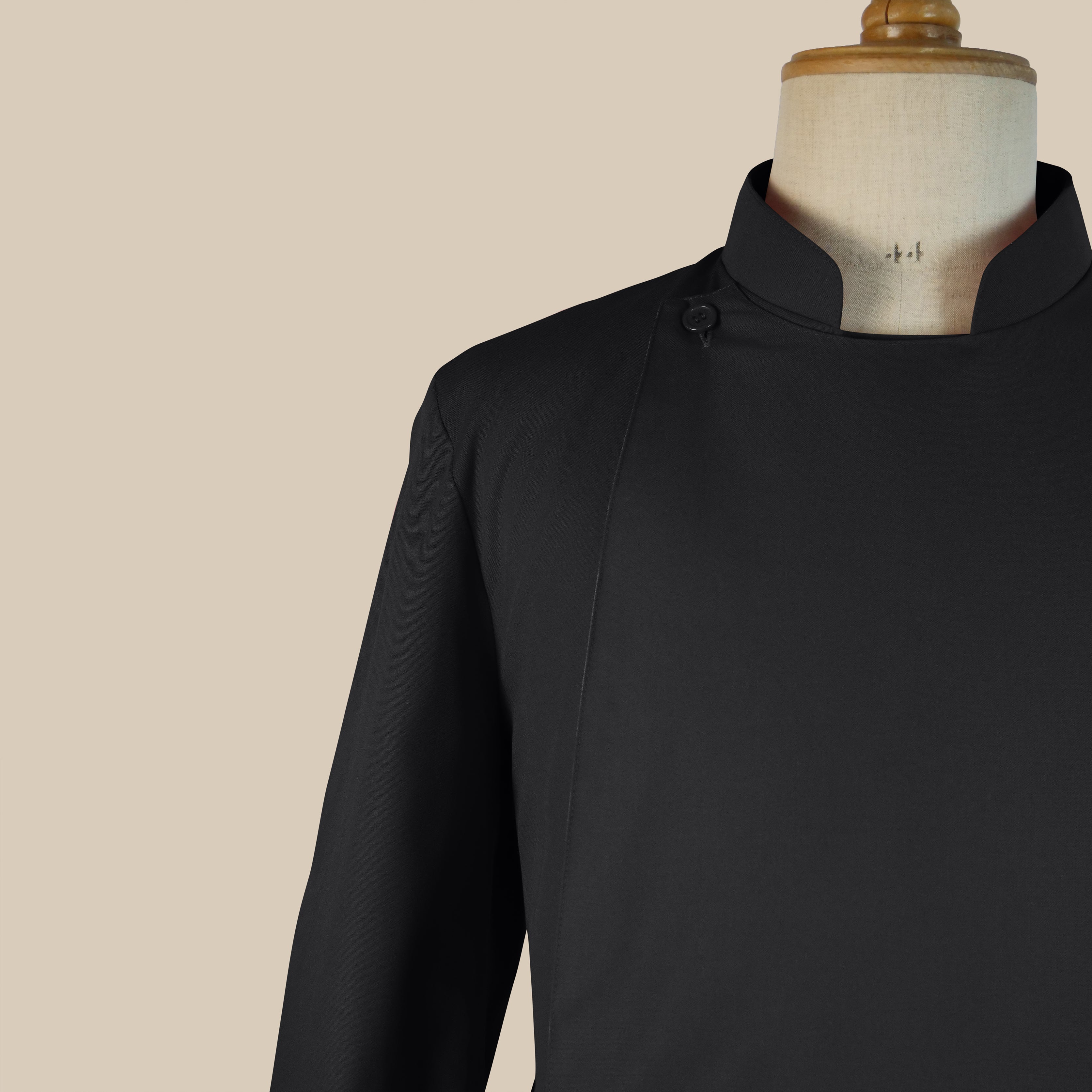 J. Wippell & Co-Men's Black Choir Cassock – Double-breasted-Choir Wear