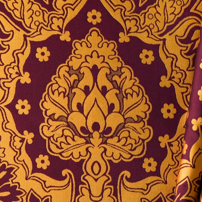 J. Wippell & Co-Perugia Brocade – Red & Gold-Fabric