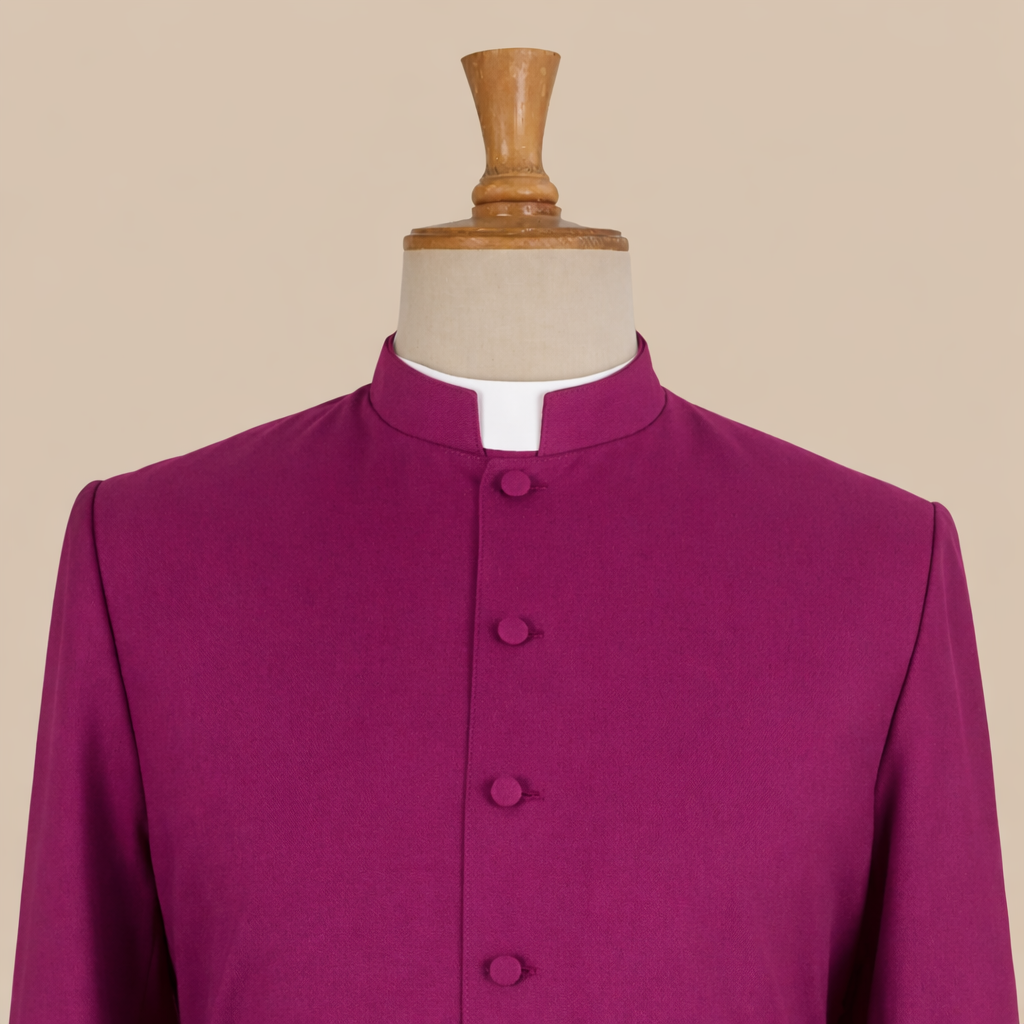 Men's Custom Roman Purple Cassock – Single-breasted