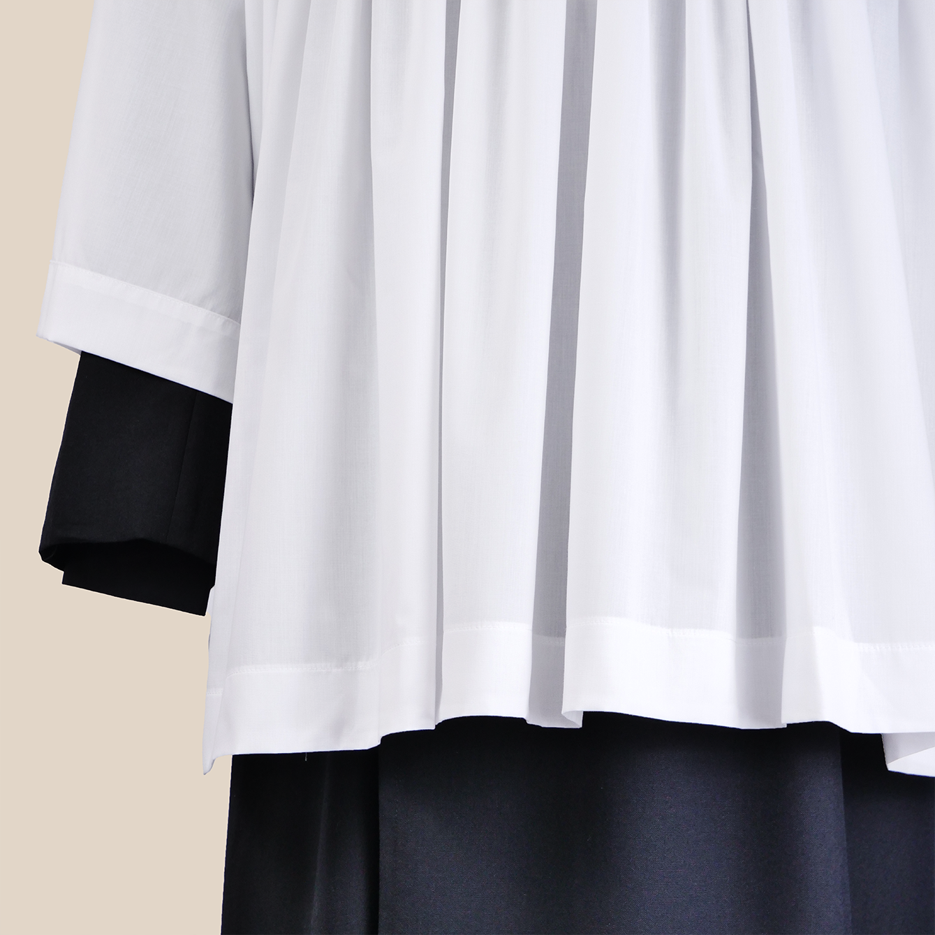 J. Wippell & Co-Gathered Cotta in Polycotton-Clerical (MEN)