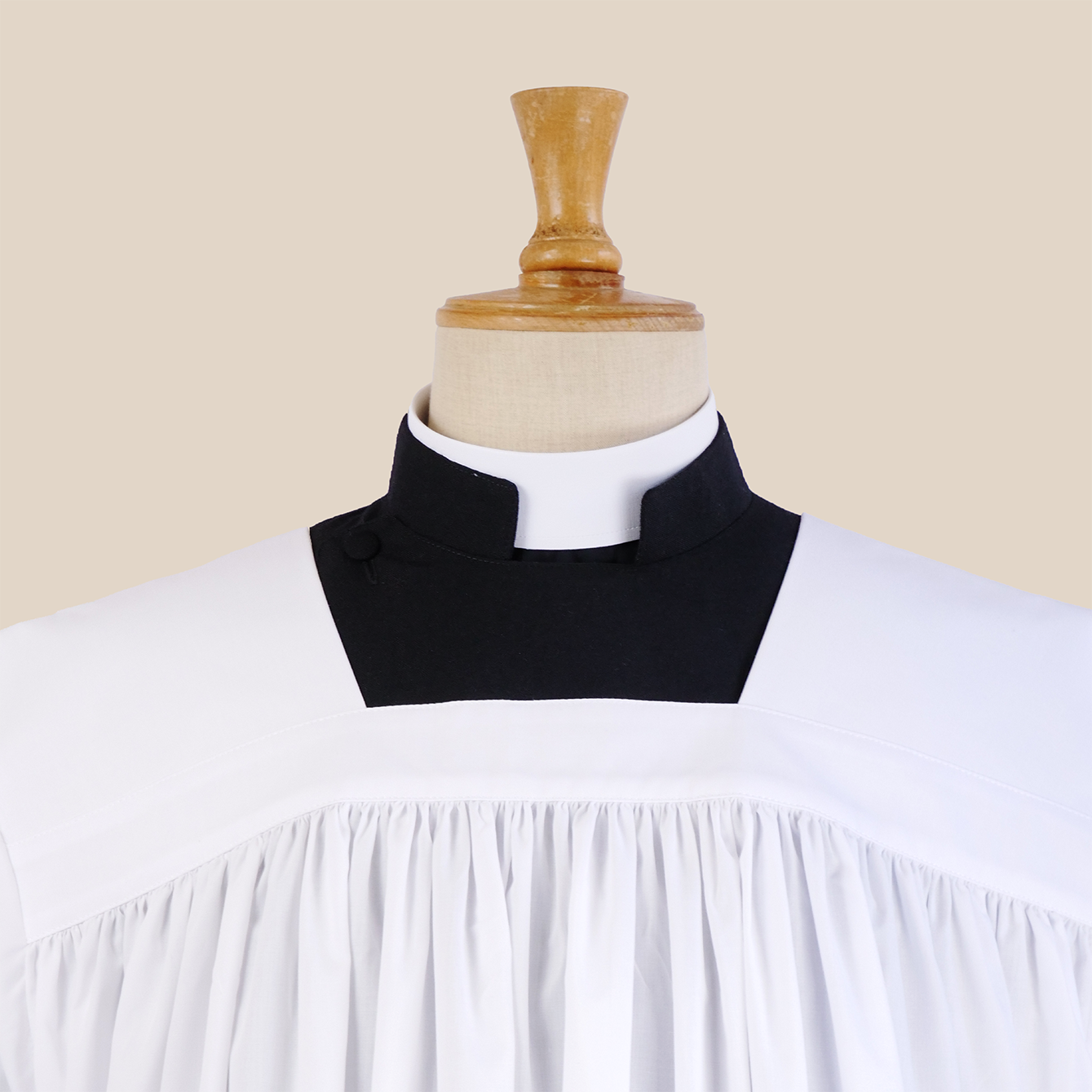 J. Wippell & Co-Gathered Cotta in Polycotton-Clerical (MEN)