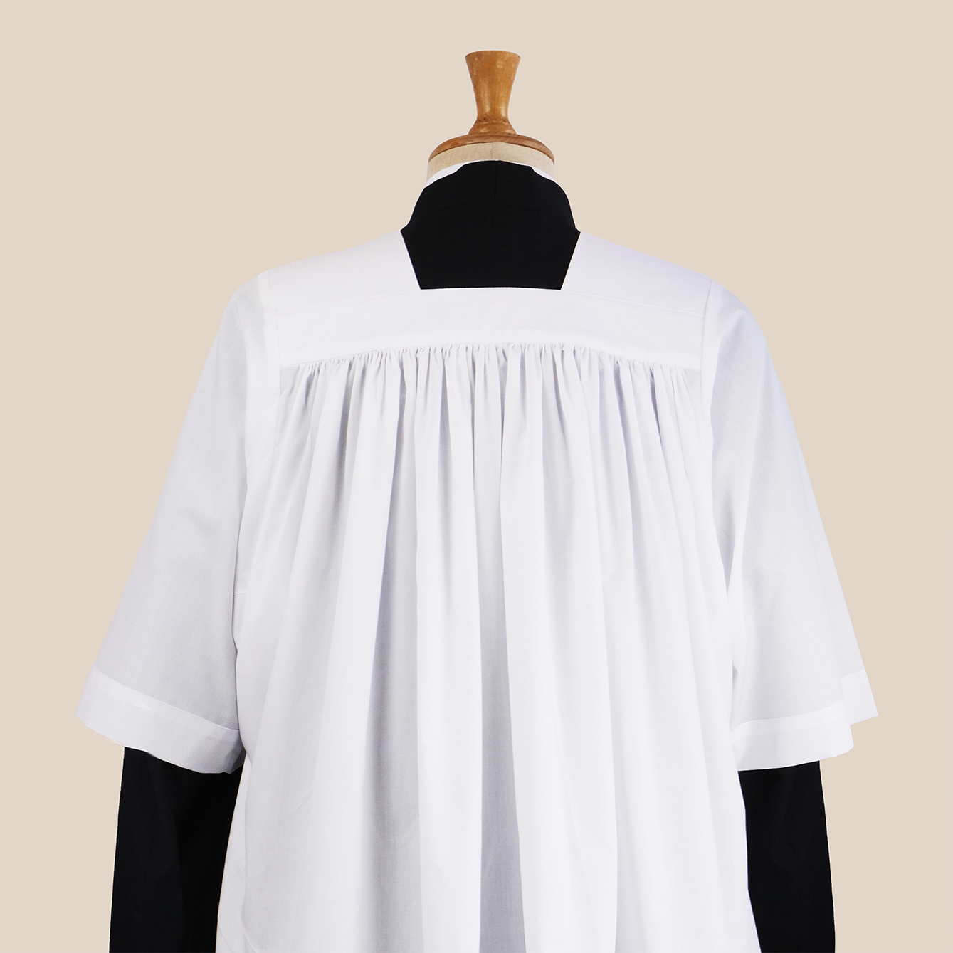 J. Wippell & Co-Gathered Cotta in Polycotton-Clerical (MEN)