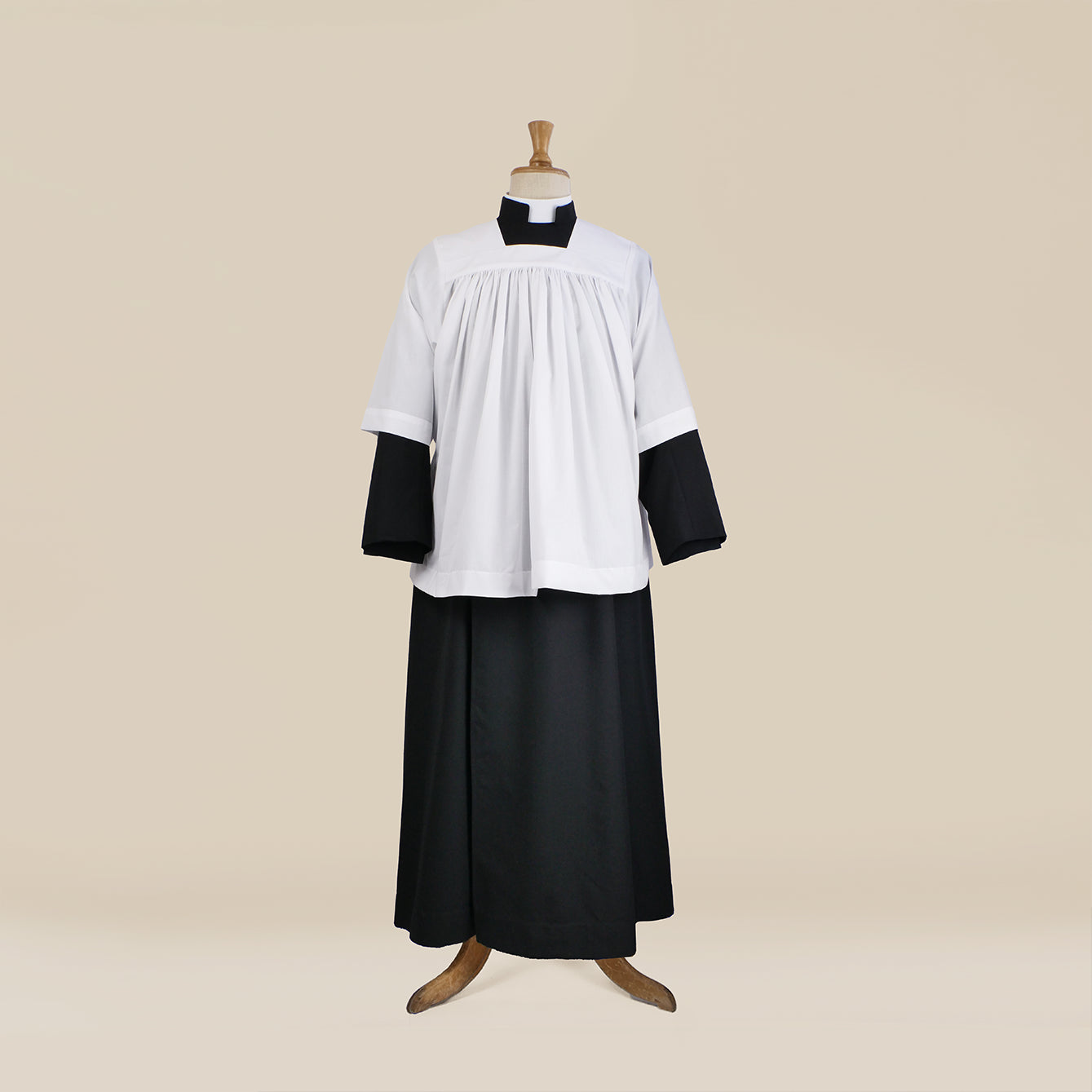 J. Wippell & Co-Gathered Cotta in Polycotton-Clerical (MEN)