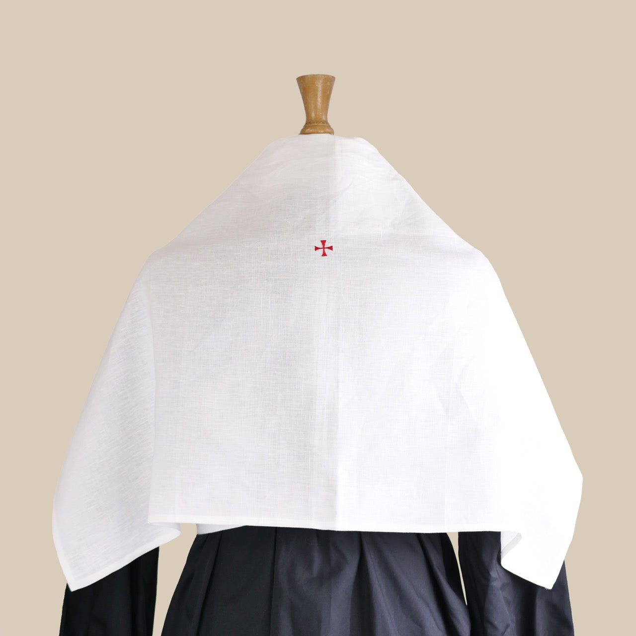 Linen Amice with Embroidered Cross
