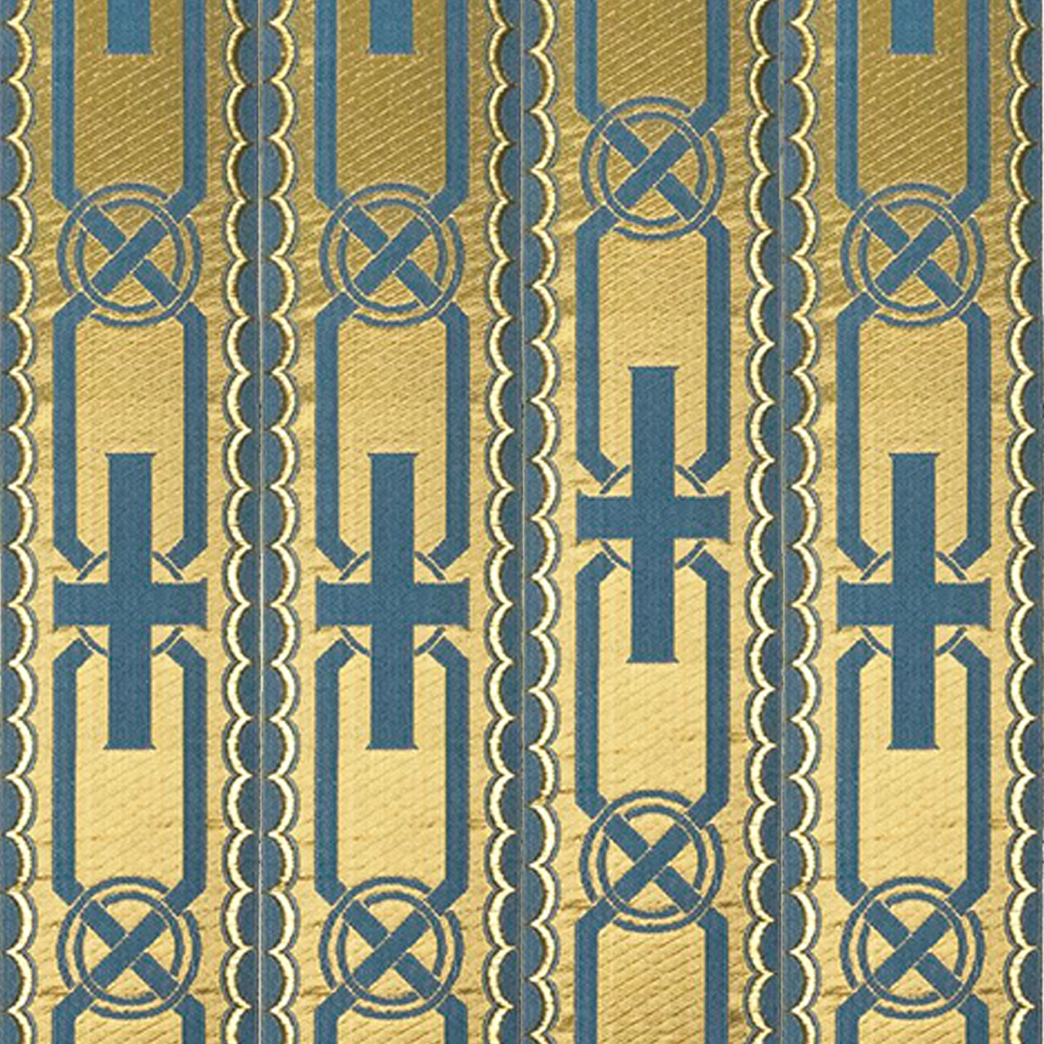 J. Wippell & Co-Ecclesia Lurex - Orphrey Braid-Fabric