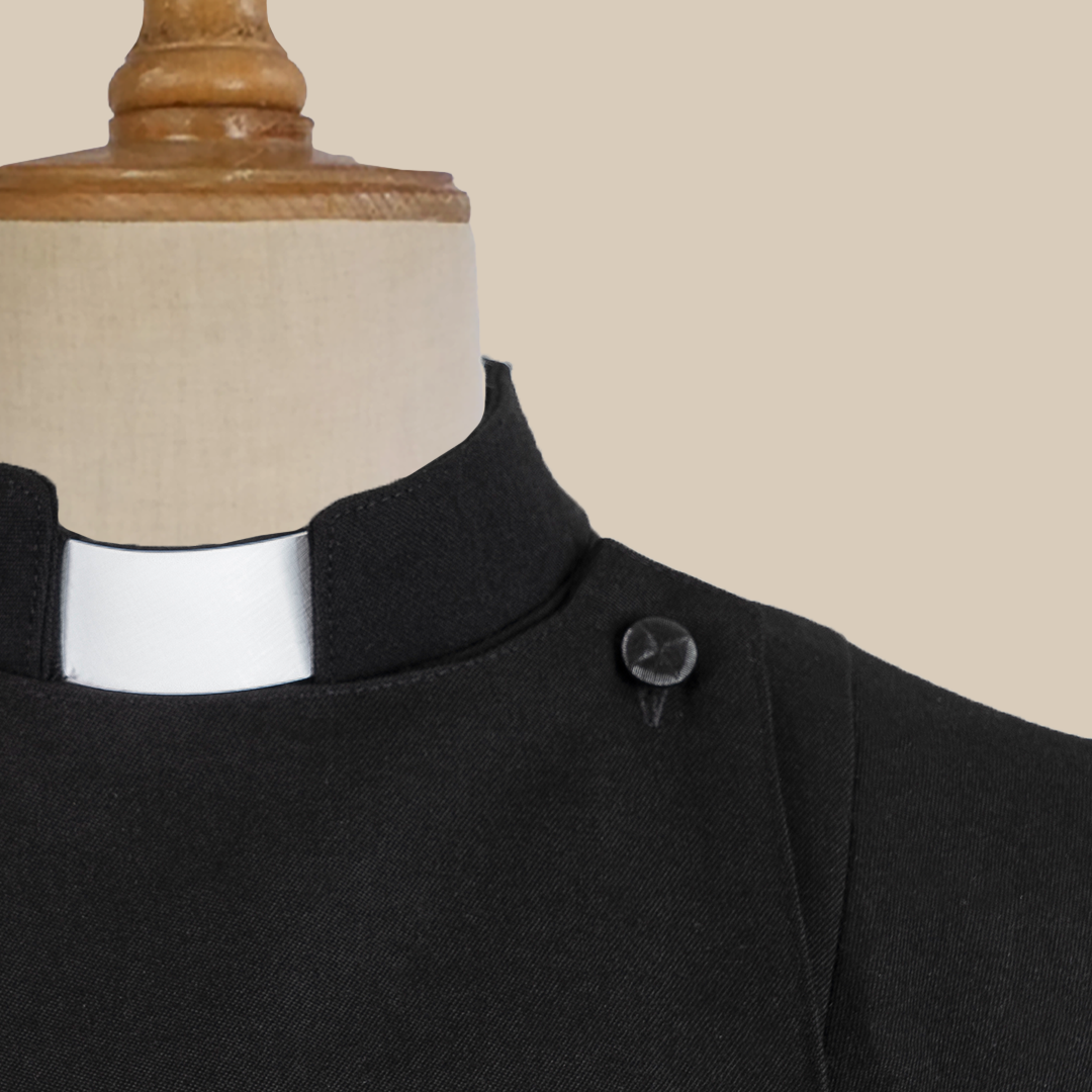 Double-Breasted Fabric-Covered Buttons - Custom Cassock Add-On