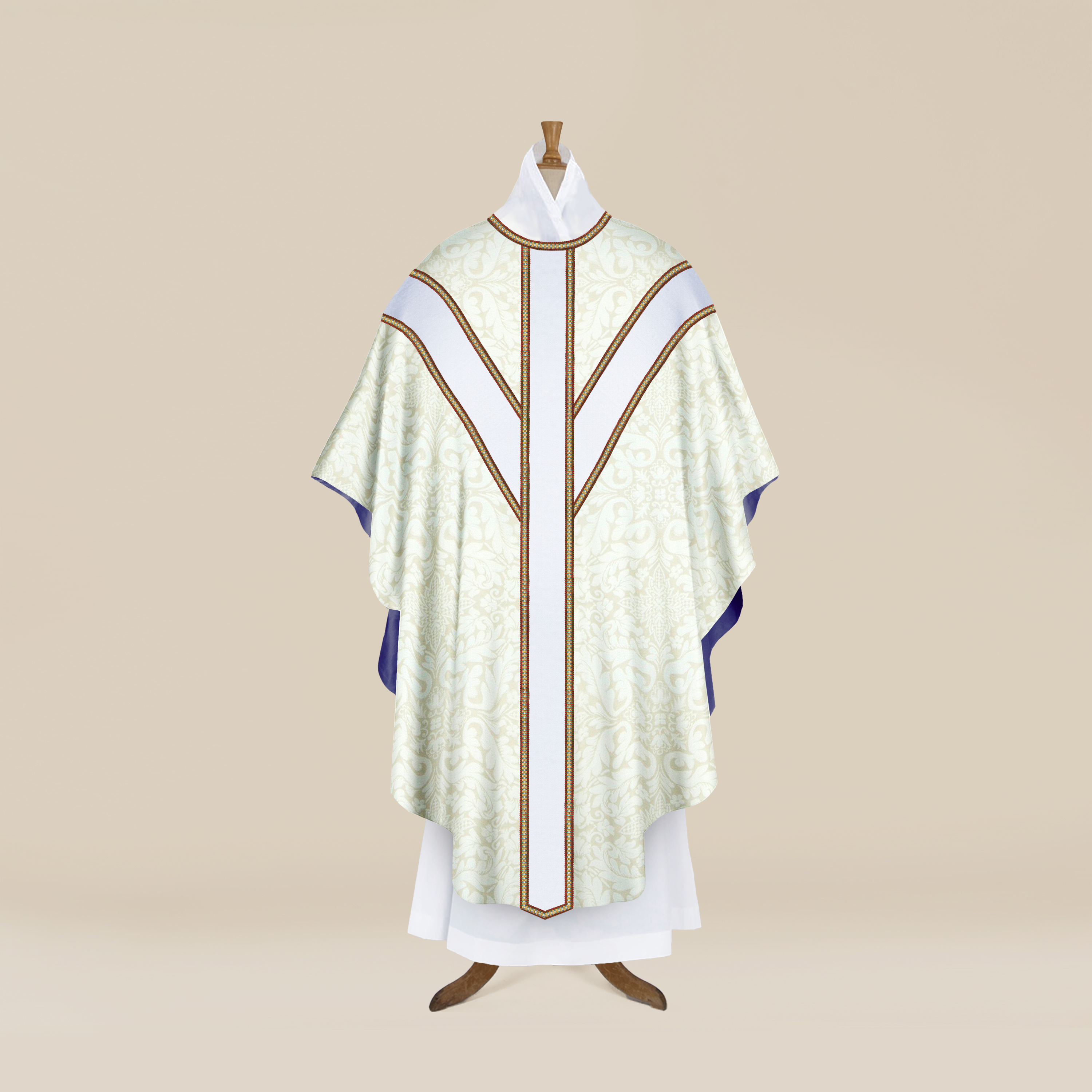 'Florence' Chasuble & Stole with 'Cloth of Silver' Orphreys