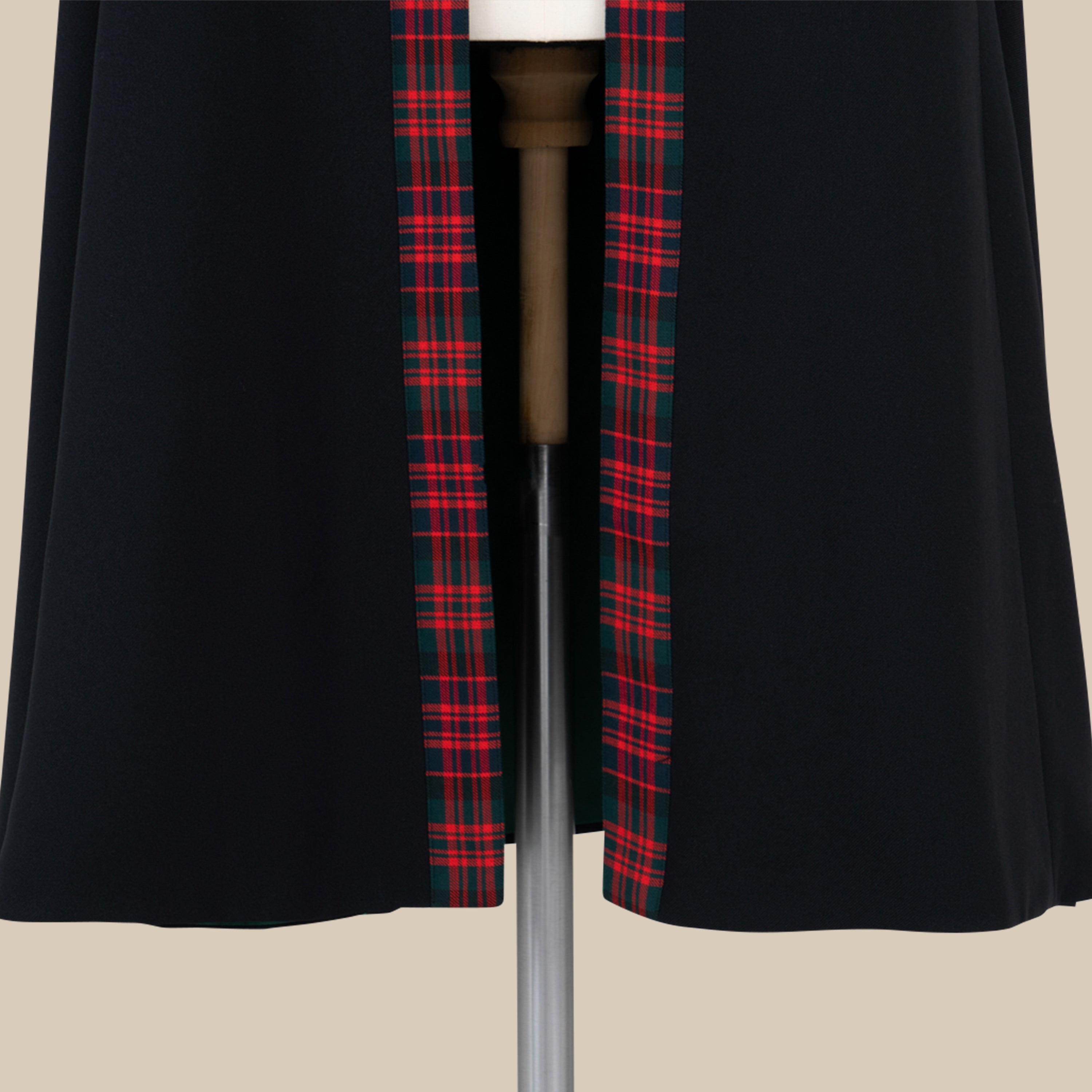 Child's Cape with Tartan Trim