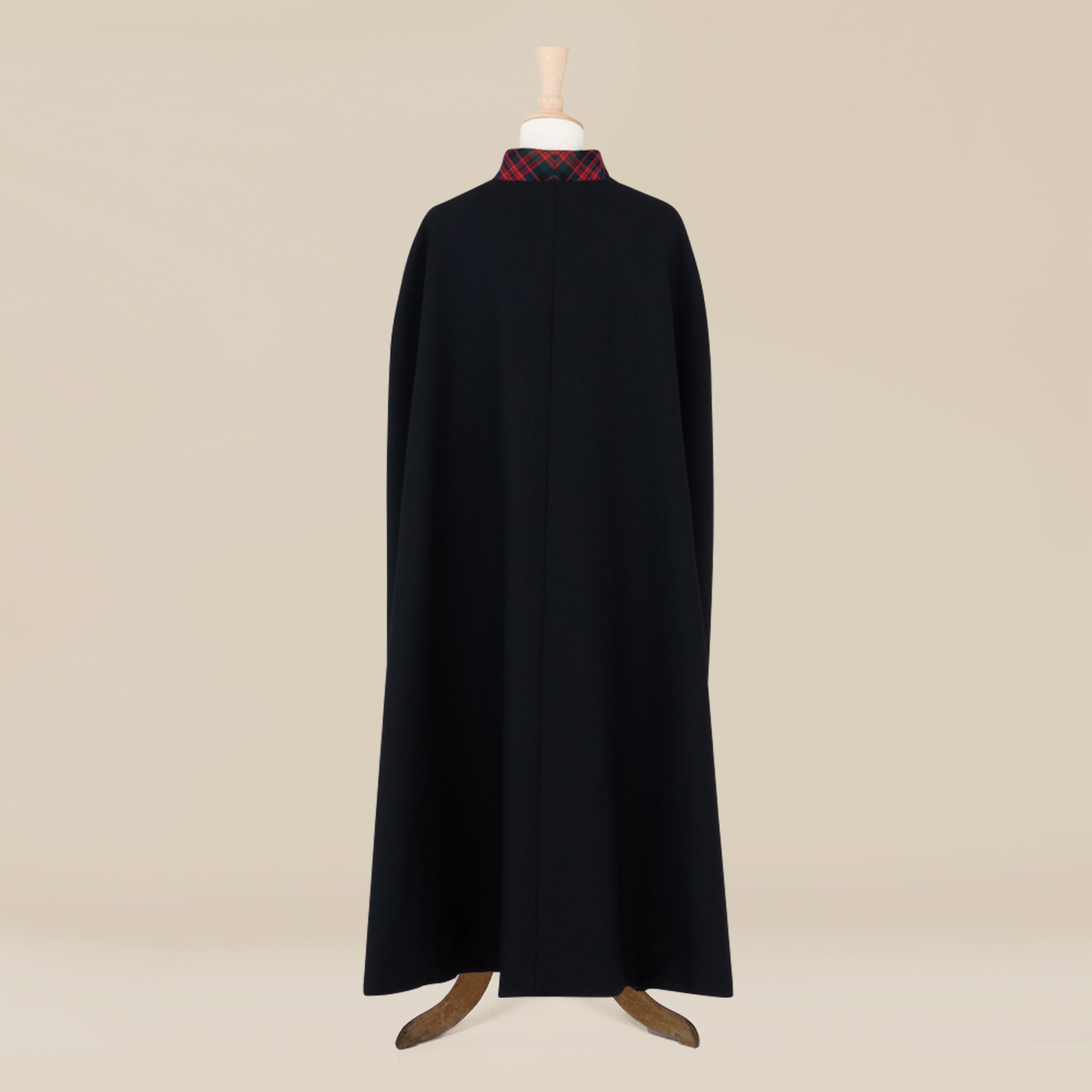 Child's Cape with Tartan Trim