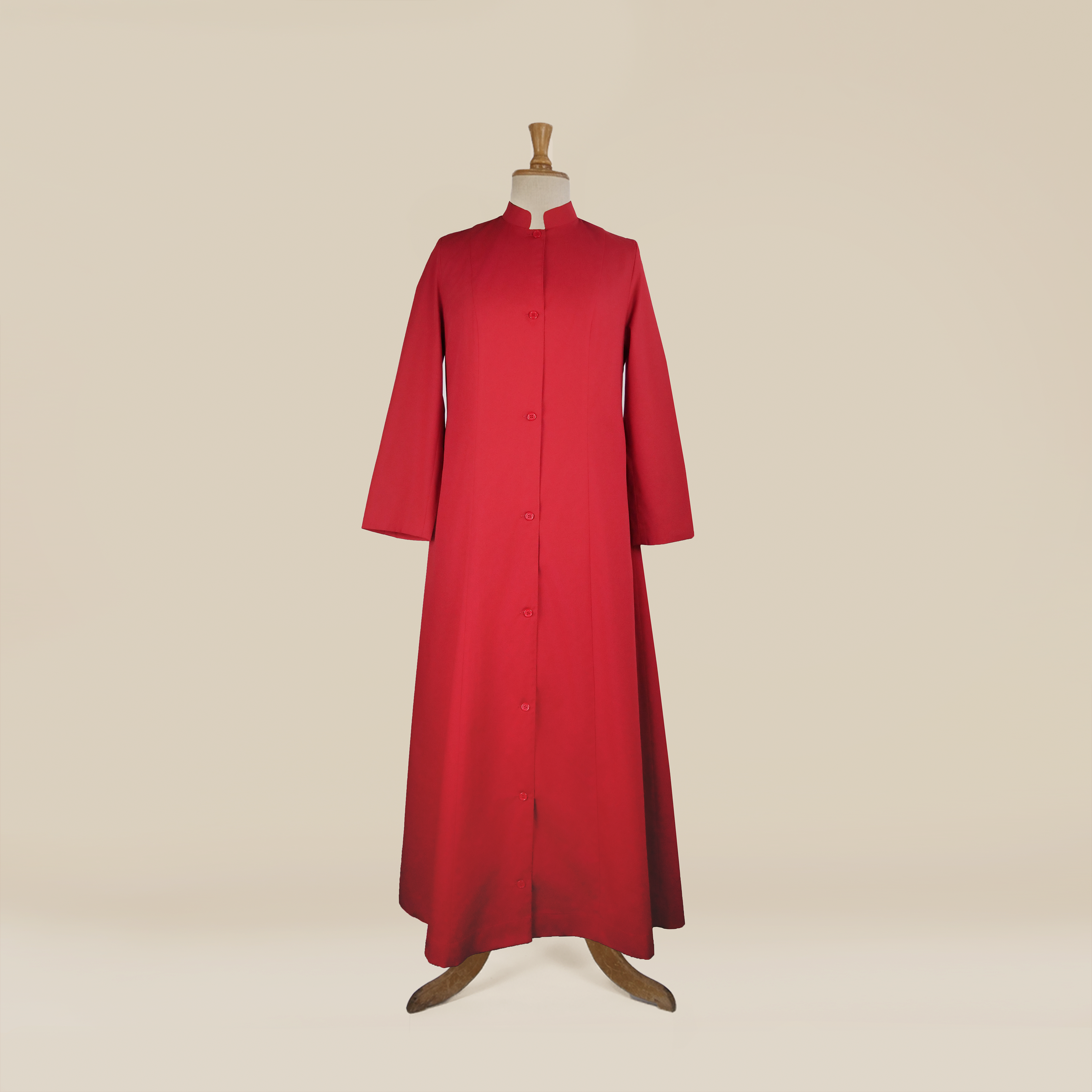 Women's Red Choir Cassock – Single-breasted