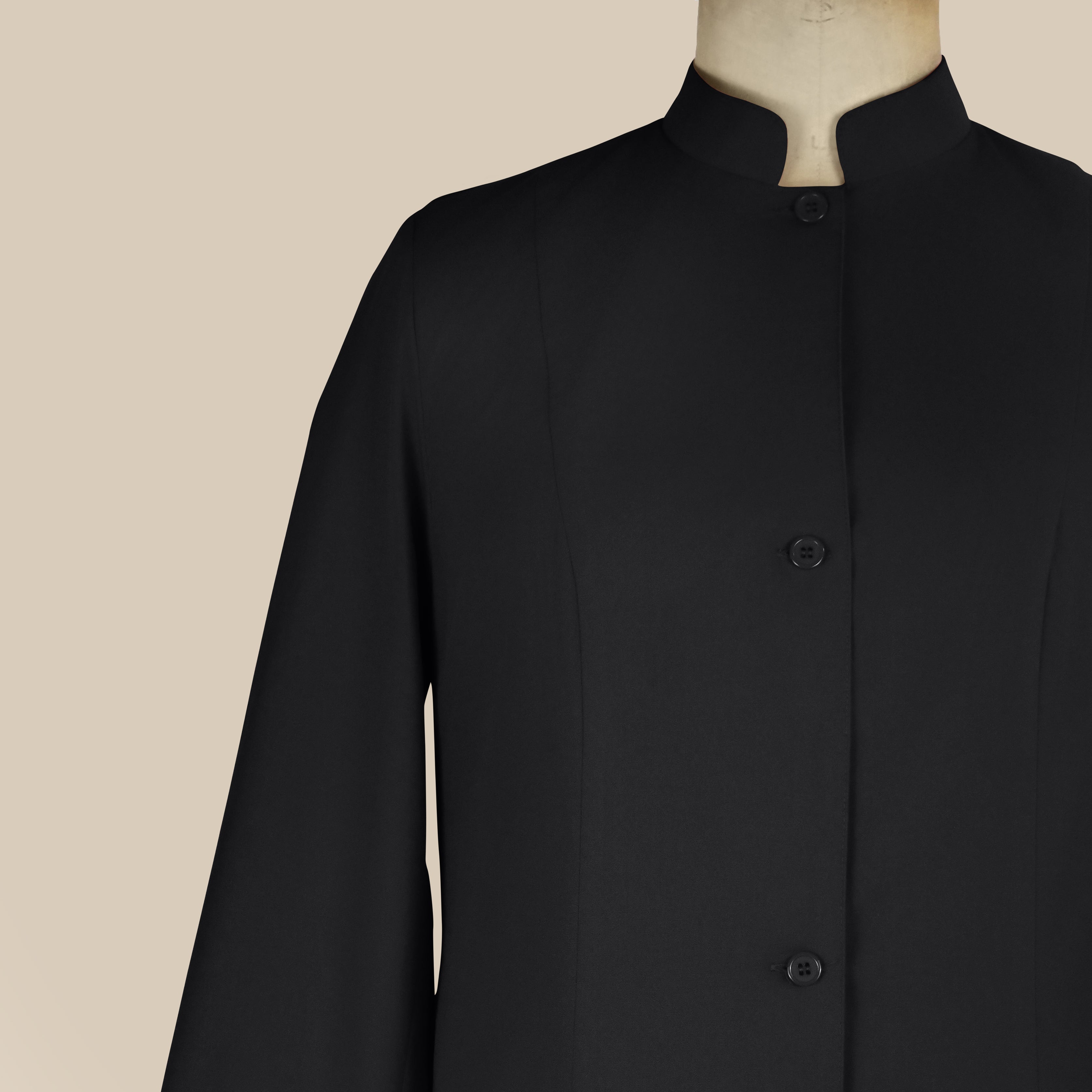 J. Wippell & Co-Women's Black Choir Cassock - Single-breasted-Choir Wear