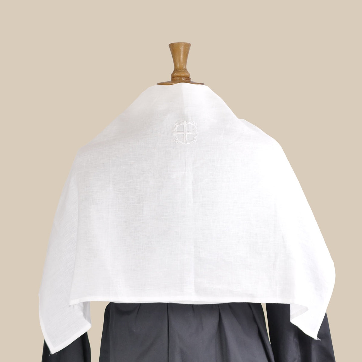 Amice Pattern Linen Amice with Embroidered Cross